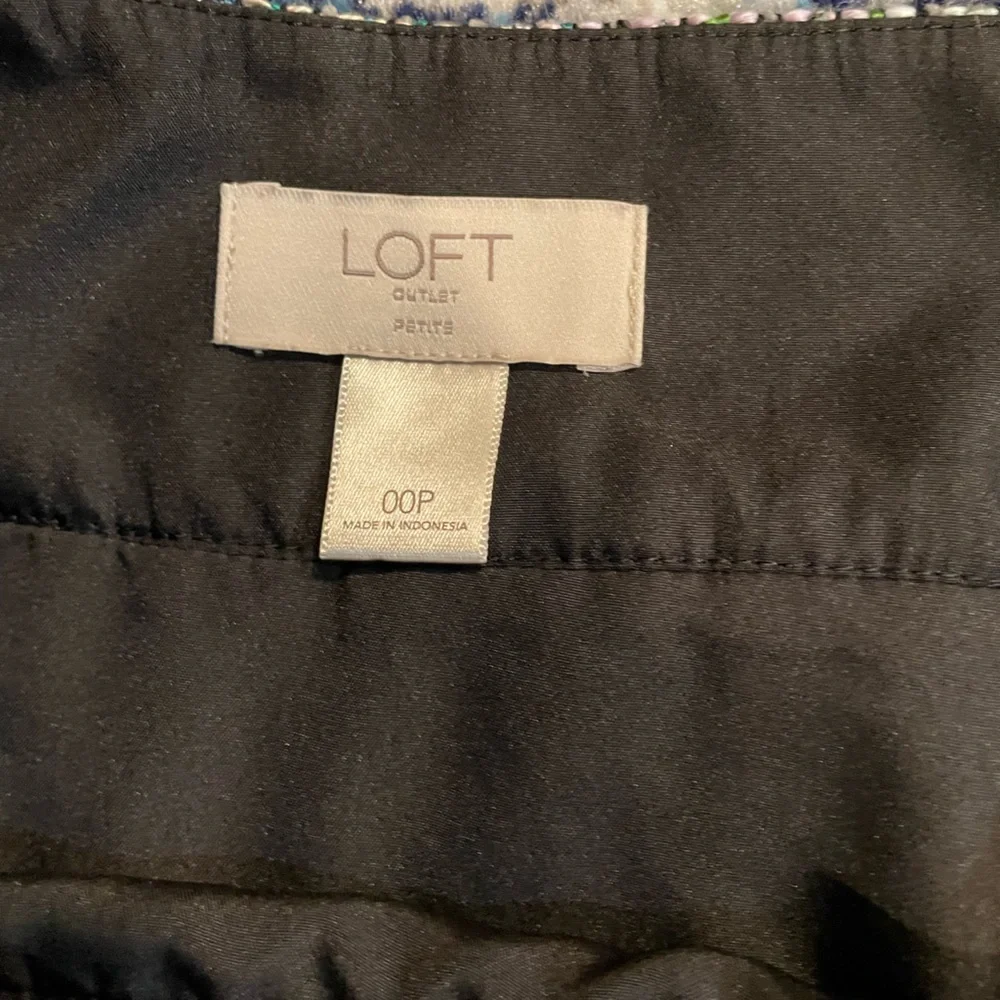Ann Taylor Loft women’s multicolor mini skirt 00 Petite - Picture 3 of 7